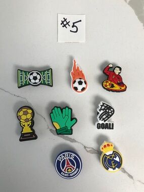 Crocs Charms Soccer # 5 Variety 8 piece Set New FIFA 2026